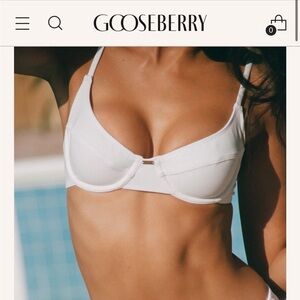 Gooseberry Swim Sculpt Top/White